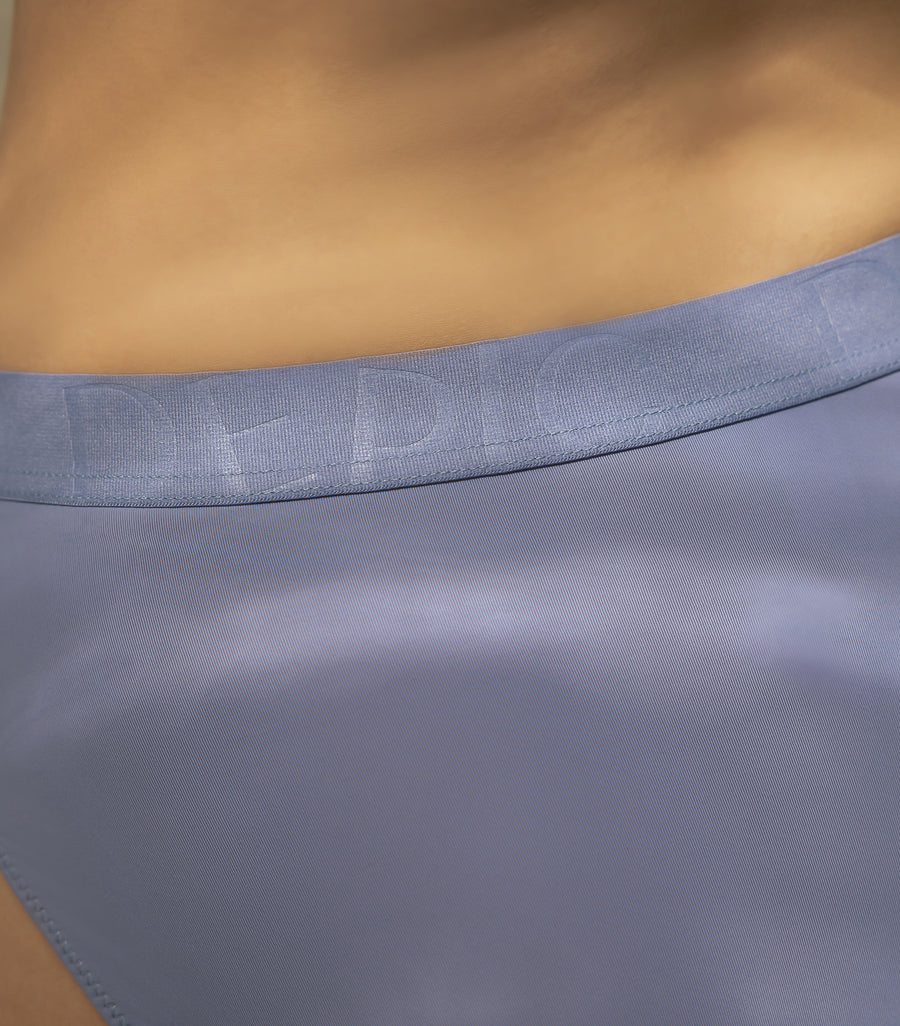 Freely - Ice Silk Cooling Plump V-shaped Wireless Bra Set Blue