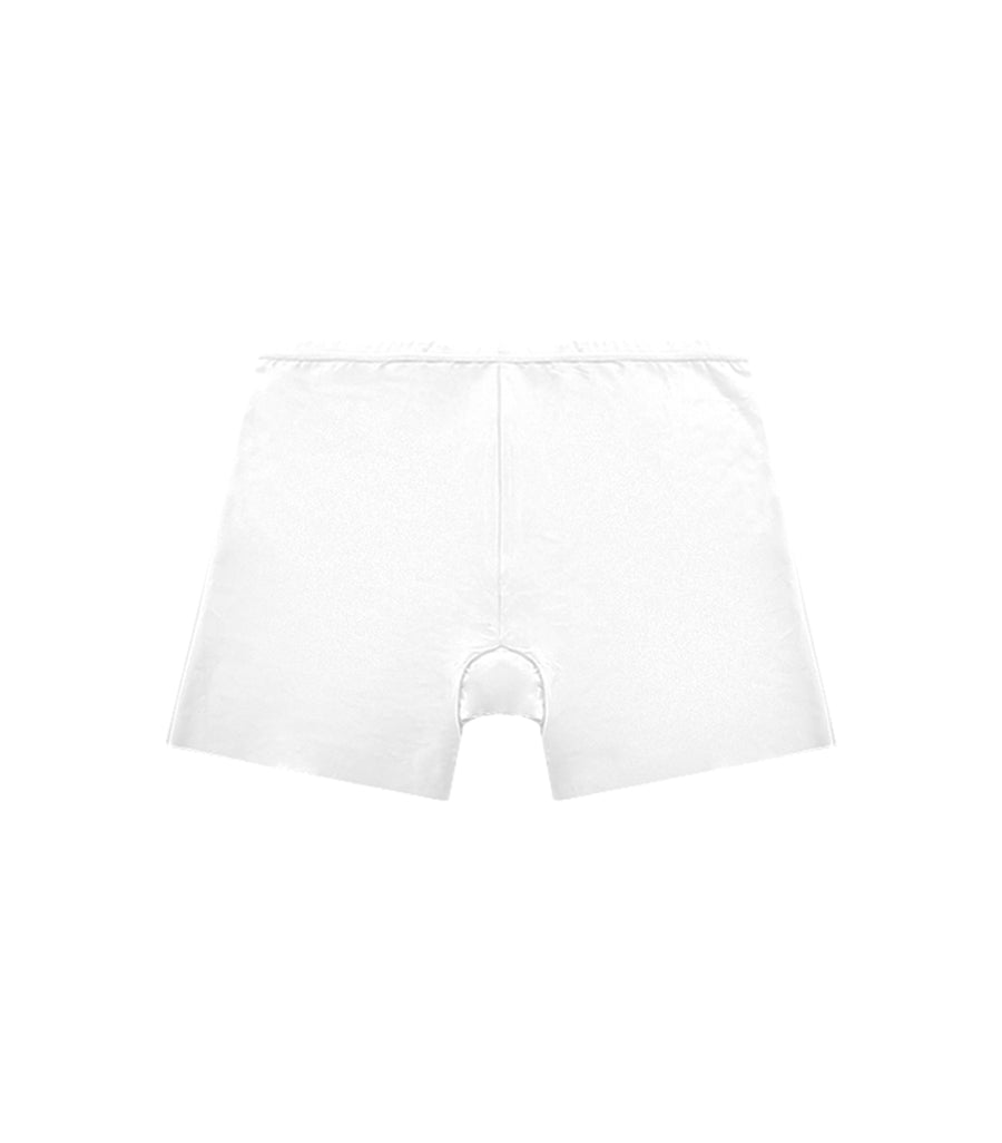 Plain Cool Ice Silk Elastic Coverage Seamless Safety Pants White