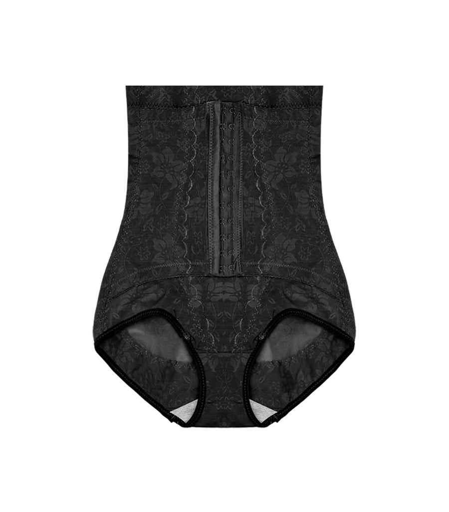 Super High-waisted Buckle Abdomen and Hip Lifting Shaping Underwear Black
