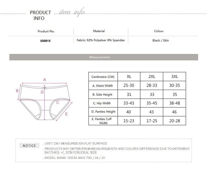 Super High-waisted Buckle Abdomen and Hip Lifting Shaping Underwear Black