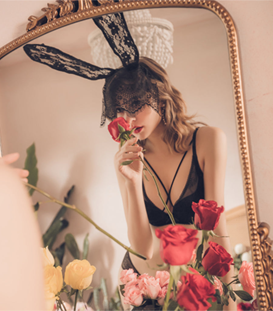 Gorgeous - S-Shape Soft Wire Bra Set Luxurious Black
