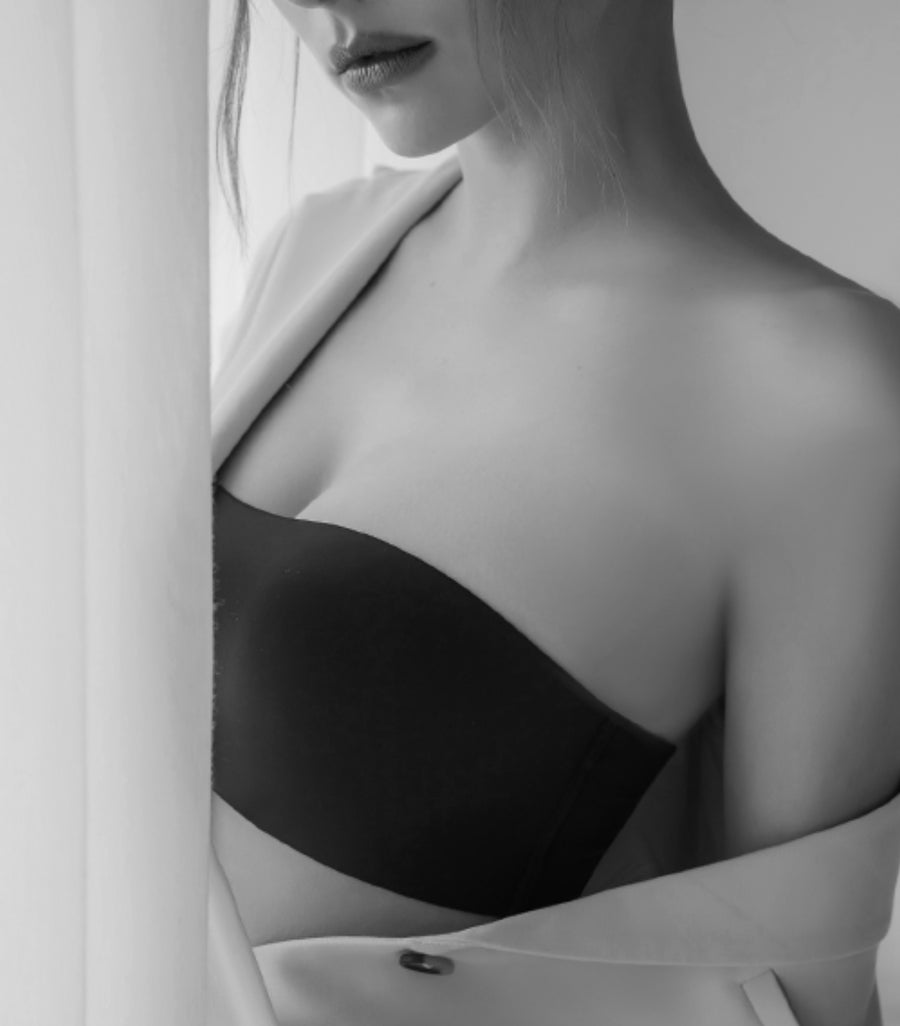 STYLISH-Perfect Non-slip Wireless Tube Top Bra Pure Black
