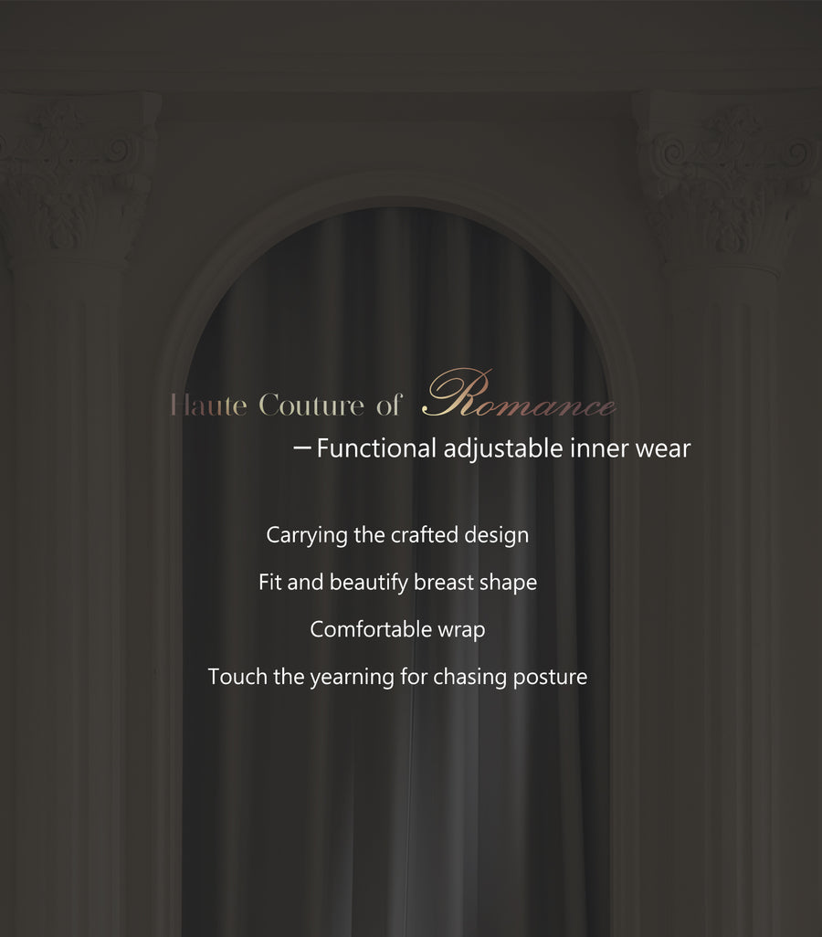Romance-Full Coverage Light and Thin Dimentional Cotton Bra Set Sunset Grey