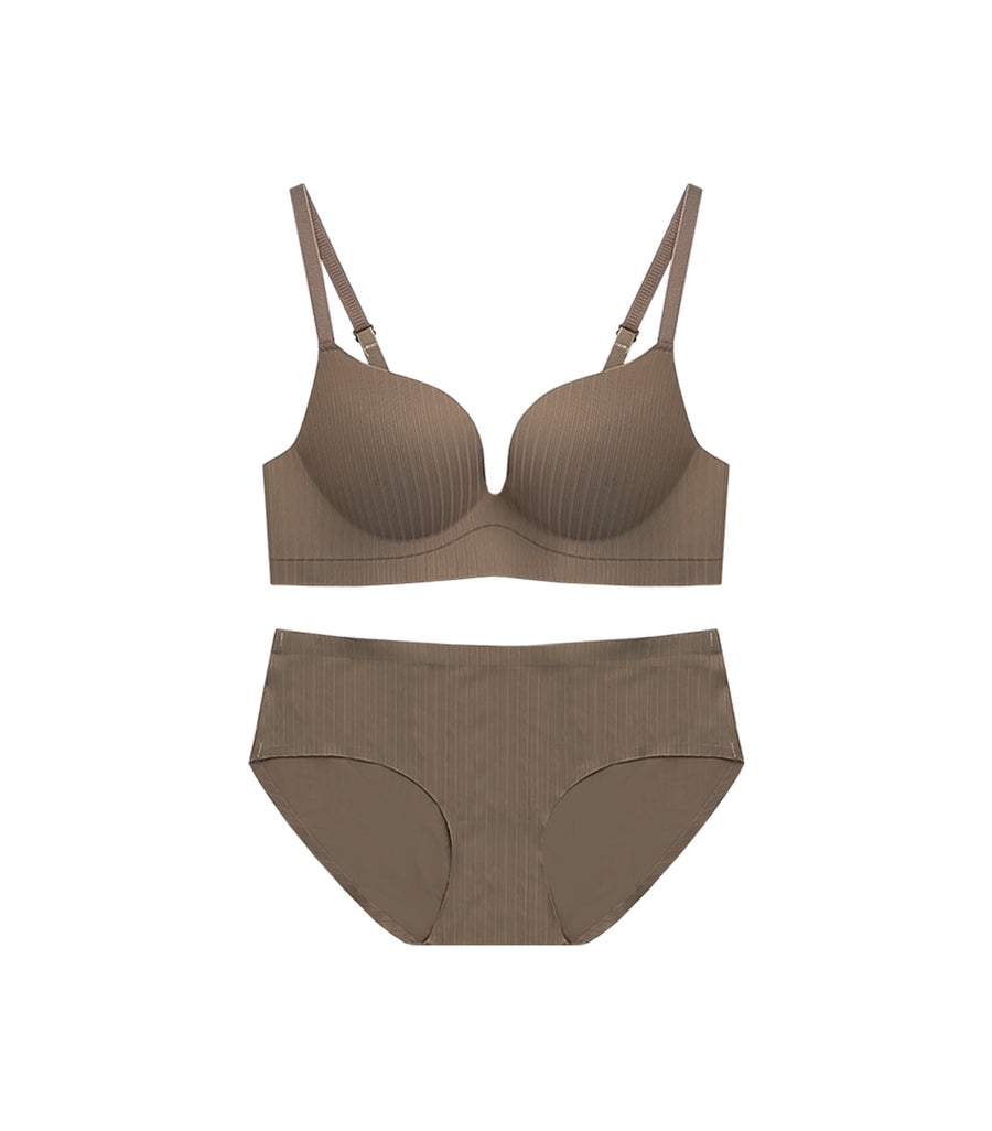 Push-up Seamless Zero Coverage Wireless Bra Set Coco