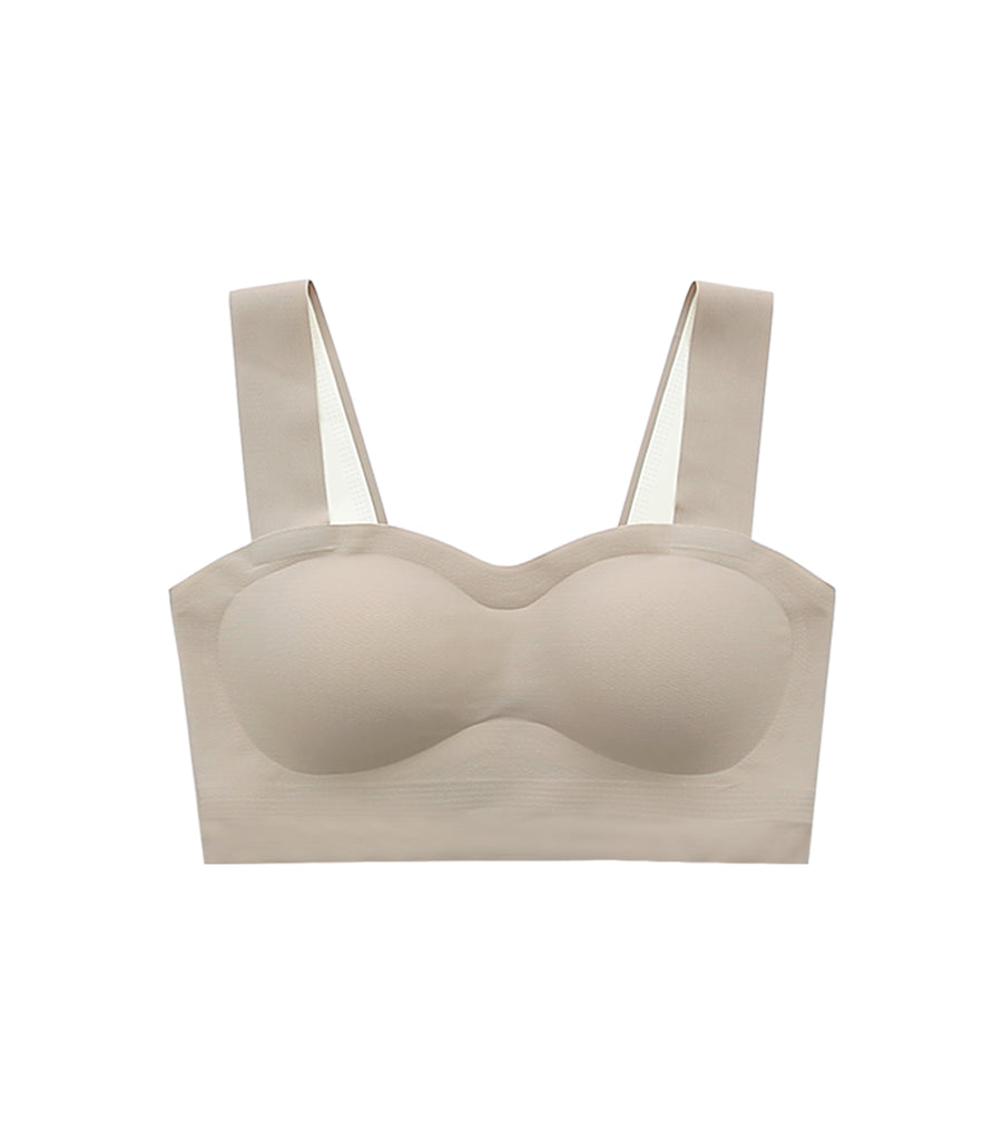 Smooth Seemless V Style Wireless Tank Top Bra- No Bottoms Champaign