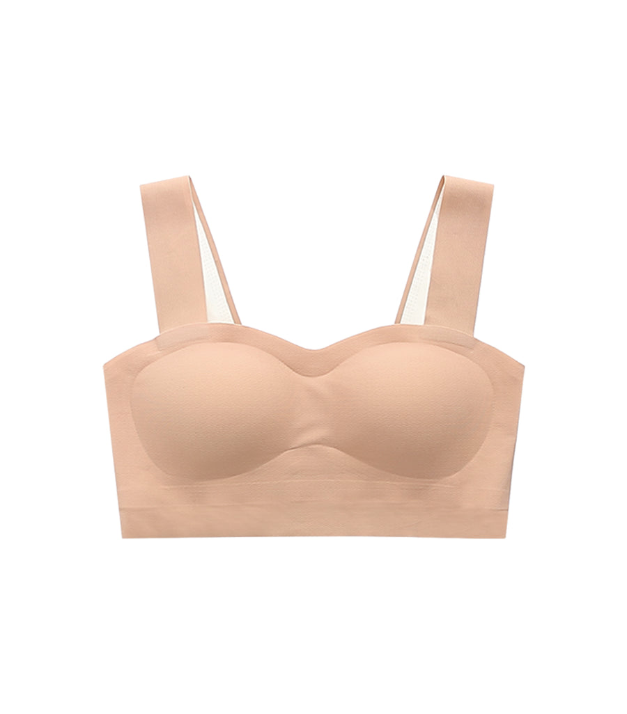 Smooth Seemless V Style Wireless Tank Top Bra- No Bottoms Pink