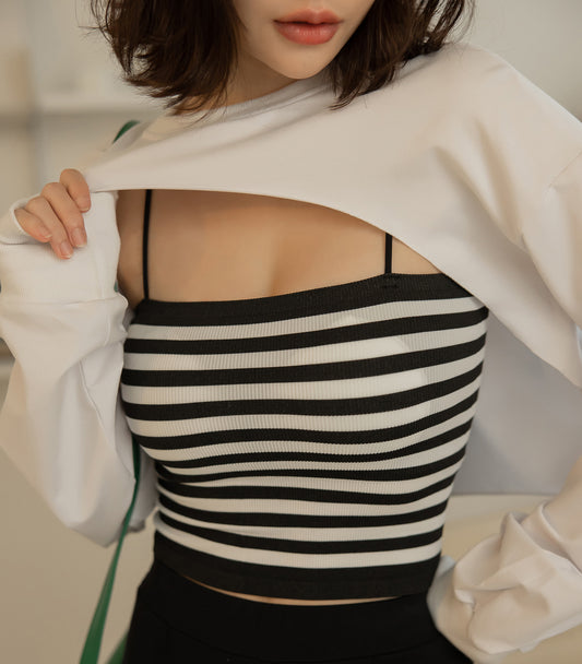 Thin Shoulder Screw Thread with Flat Chest Padding Bra Stripe