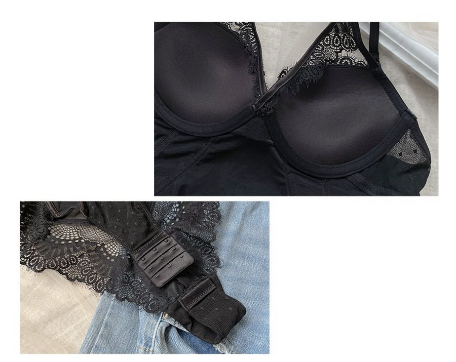 Sexy and Transparent  Breast Shaping Eyelashes Laces Bodysuit Pyjamas