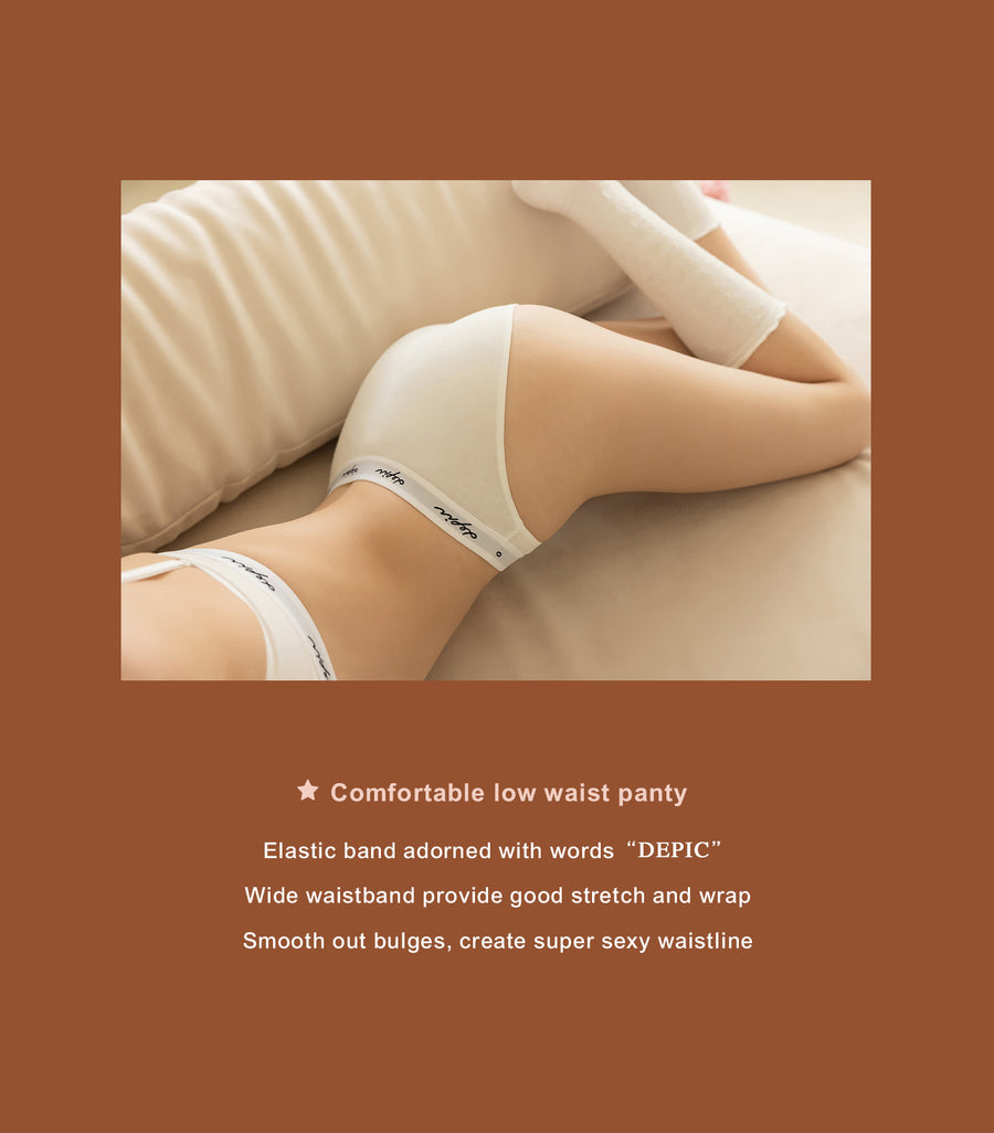 MODISH - Deep V Beauty Plunge Wireless Cotton Comfy Bra Set Sweet Yellow